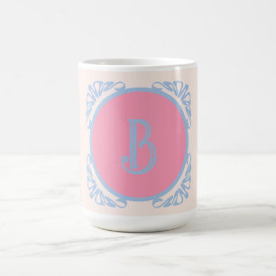 Personalized pink and blue coffee mug