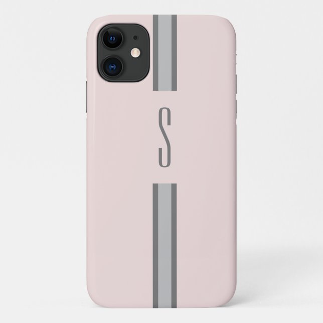 Personalized Pink Initial Case-Mate iPhone Case (Back)