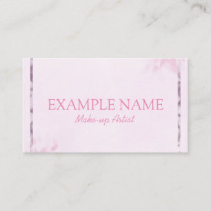 Personalized "Pink Leaf" (American) Business Card