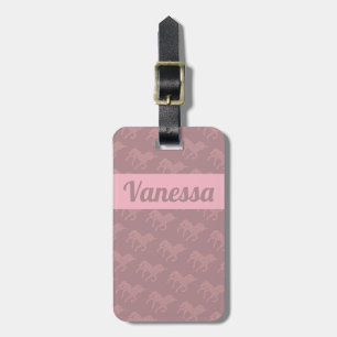 Personalized Pink Mauve Purple Unicorn Luggage Tag