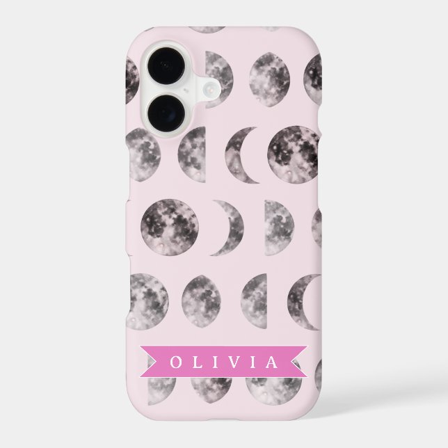Personalized Pink Moon Phase Celestial Name Gift (Back)