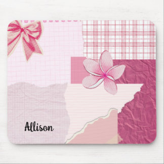 Personalized Pink Mouse Pad