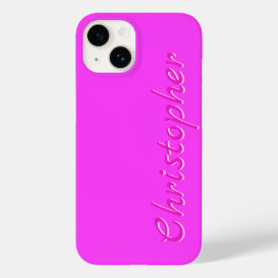 Personalized pink Radial Texture 15 Case-Mate iPhone 14 Case