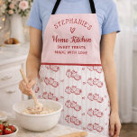 Personalized Pink Red Strawberry Cottagecore Gift Apron<br><div class="desc">Personalized Strawberry Cottagecore Apron, Custom Baking Apron for Women, Bridal Shower Gift, Cute Baker Gift, Pink Strawberry Kitchen Apron Bake, cook, and create sweet treats in charming style with this Personalized Strawberry Cottagecore Apron, a beautiful and functional kitchen accessory designed for anyone who loves baking and cozy home cooking. Featuring...</div>