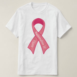 PERSONALIZED Pink Ribbon Graphic T-Shirt