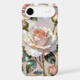 Personalized Pink Rose Phone Case Elegant Floral