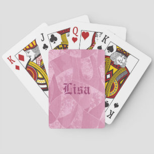 Personalized Pink Stain Glass Playing Cards