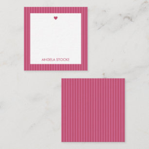 Personalized Pink Stripe Card