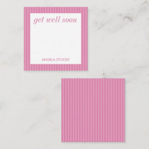 Personalized Pink Stripe Card