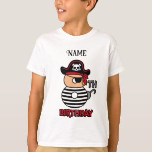 Personalized Pirate 8th birthday t-shirt