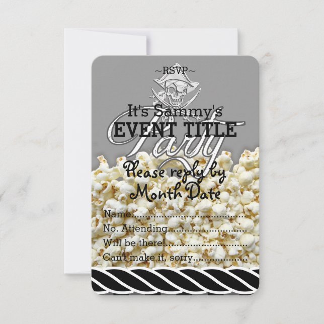 Personalized Pirate Party Invitation (Front)