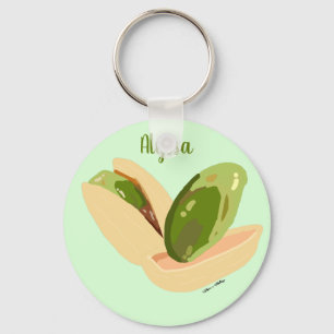 Personalized Pistachio Nuts Key Ring