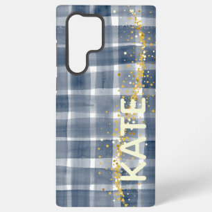 Personalized Plaid Samsung Galaxy Case with Name