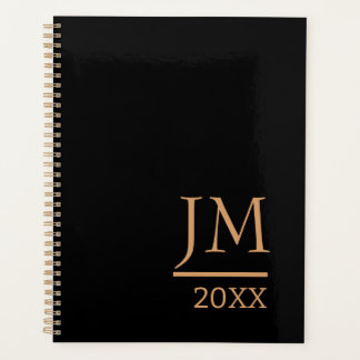 Personalized Planner with a Black Cover