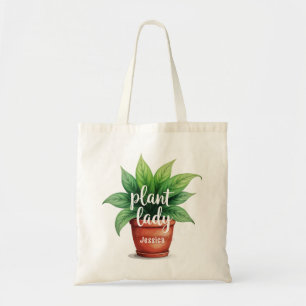 Personalized Plant Lady Gardening Tote Bag