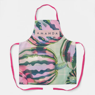 Personalized Playful Watermelon Stripe  Apron