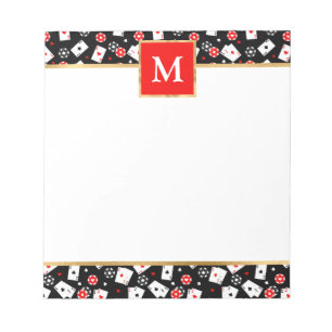 Personalized Poker-Themed with Cards & Chips Notepad