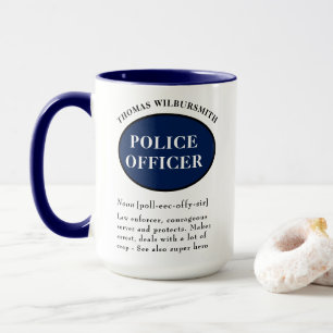 Personalized Police Officer Definition Mug