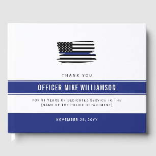 Personalized Police Retirement Celebration Guest Book