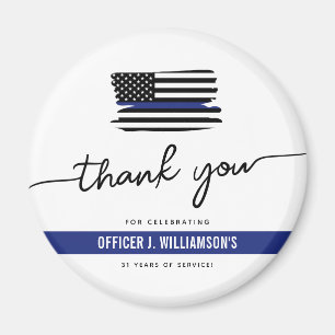 Personalized Police Retirement Celebration Magnet