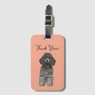 Personalized Poodle Dog Pet Luggage Tag