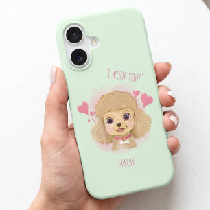 Personalized Poodle iPhone Case – I Woof You Gift