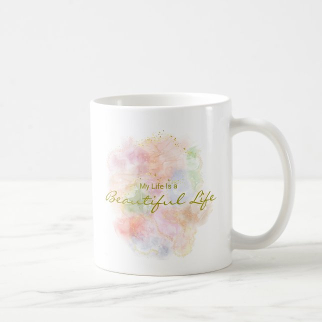 Personalized Positive Quote Resin Art Typography Coffee Mug (Right)