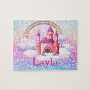 Personalized Princess Castle Child Name Puzzle 