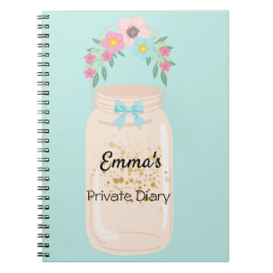 Personalized Private Diary  Spiral Photo Notebook