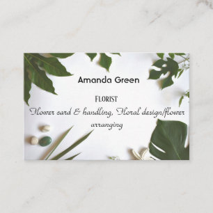 Personalized Professional Florist Business Cards