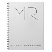 Personalized Professional Monogram Minimalist Grey