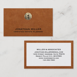 Personalized Professional Sable Leather Print Business Card