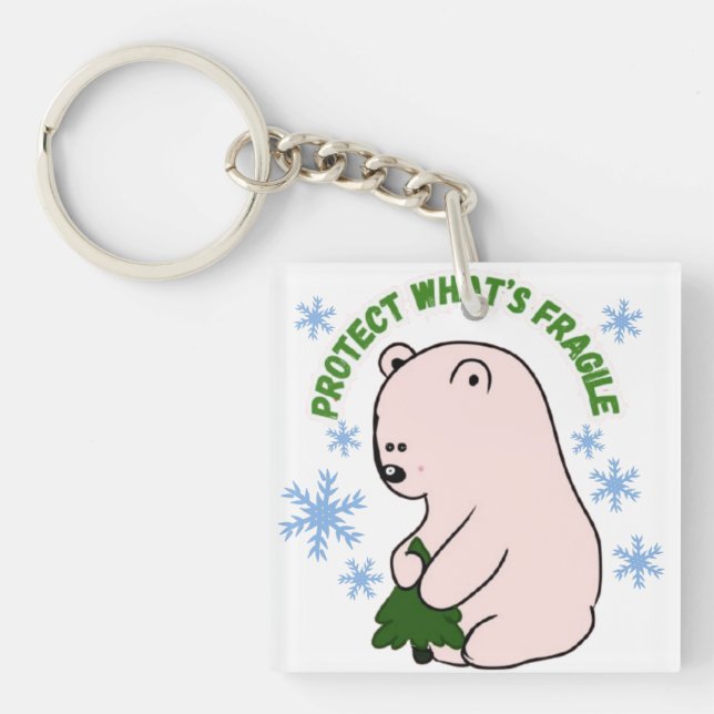 Personalized Protect What's Fragile Key Ring (Front)