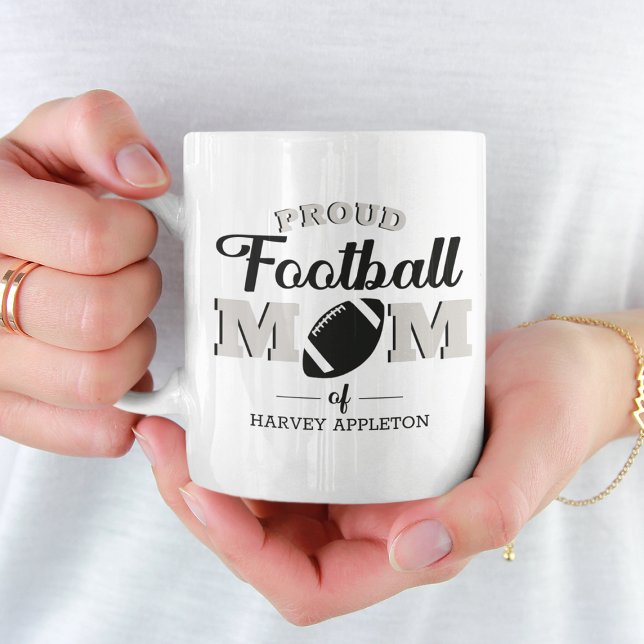 Personalized Proud Football Mom Coffee Mug (Creator Uploaded)