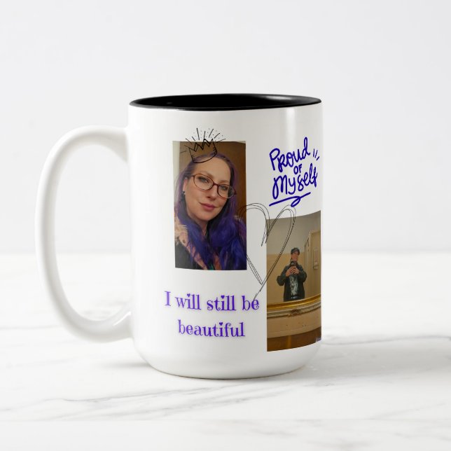 Personalized "Proud of Myself" mug - personal phot (Left)