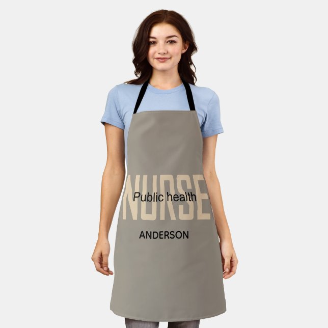 Personalized Public health nurse RN gifts Apron (Worn)