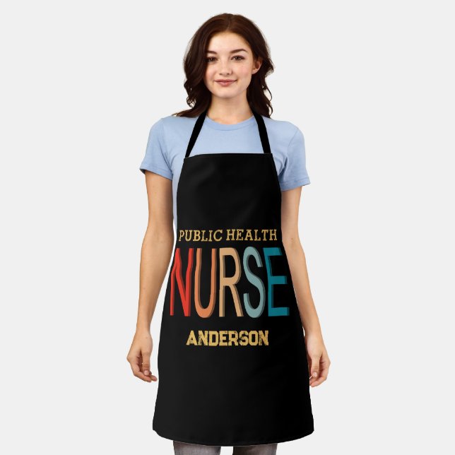 Personalized Public health nurse RN gifts Apron (Worn)