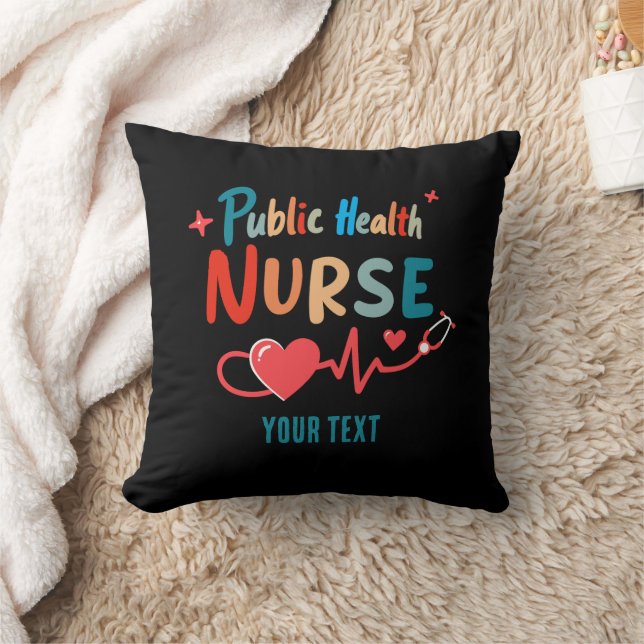 Personalized Public health nurse RN gifts Cushion (Blanket)