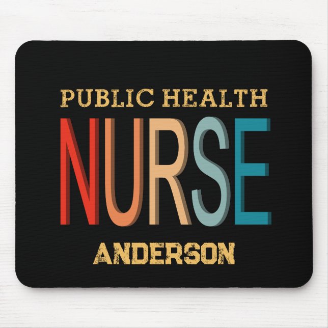 Personalized Public health nurse RN gifts Mouse Pad (Front)