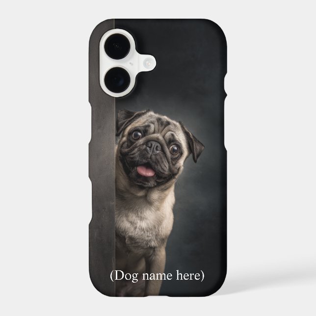 Personalized Pug Dog Portrait (Back)