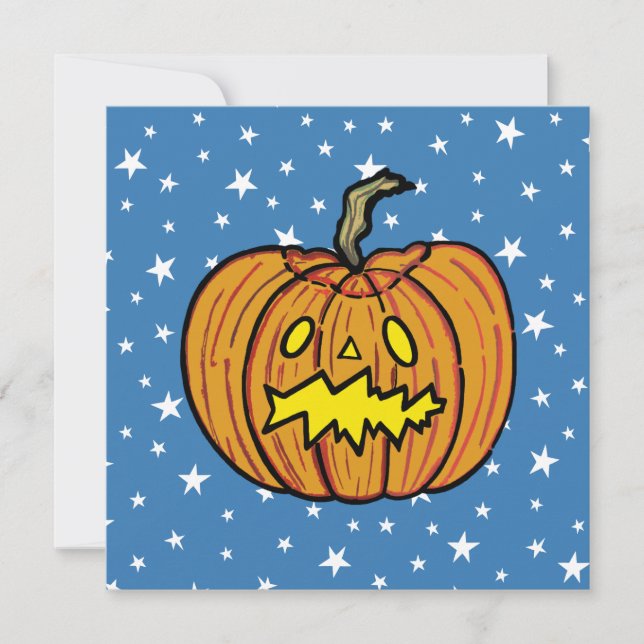 Personalized Pumpkin Halloween Party Invitation (Front)