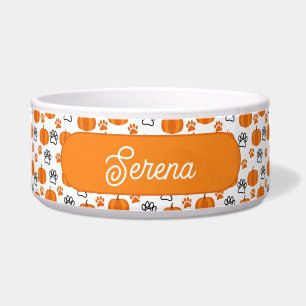 Personalized Pumpkins & Paws Orange and White 