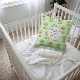 Personalized Puppy Birth Pillow