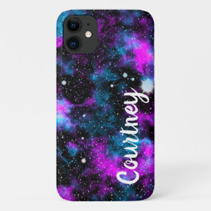 Personalized Purple Blue Galaxy Cosmic Space Case-Mate iPhone Case