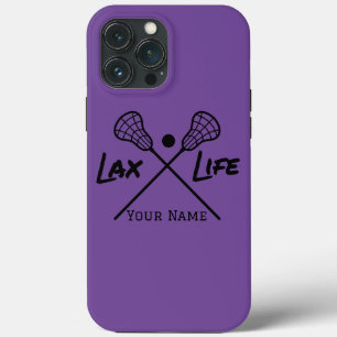 Personalized Purple LAX (Lacrosse) Life  iPhone 13 Pro Max Case