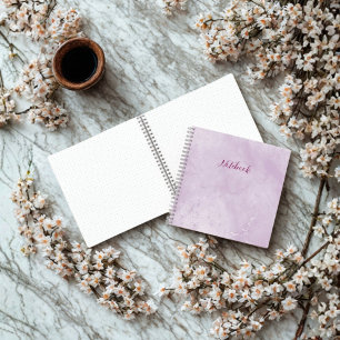 Personalized Purple Marble Notebook
