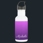 Personalized purple ombre 532 ml water bottle<br><div class="desc">Personalized purple ombre</div>