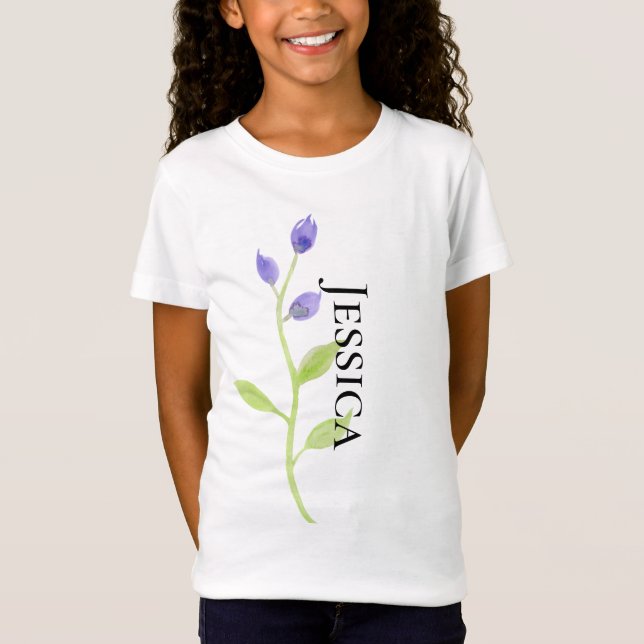 PERSONALIZED PURPLE ROSE T-shirt (Front)