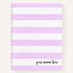 Personalized Purple Stripes Checklist Notebook
