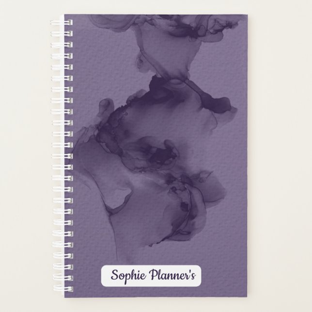 Personalized Purple Watercolor Planner (Front)